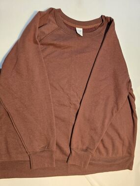 Womens Crewneck Sweatshirt - Rust Brown